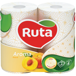 Туалетная бумага RUTA (Рута) Aroma ароматизированная 2 слоя желтая 4 рулона